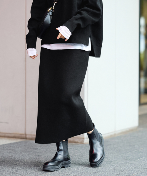 FRAMeWORK（フレームワーク）の「≪追加≫ダブルジャガードストレートスカート（スカート・レディース・ブラック/ホワイト/ベージュ・36/38/40）」の9枚目の写真