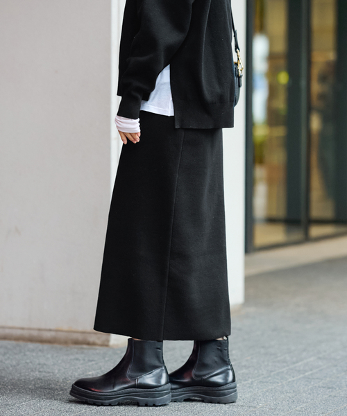 FRAMeWORK（フレームワーク）の「≪追加≫ダブルジャガードストレートスカート（スカート・レディース・ブラック/ホワイト/ベージュ・36/38/40）」の8枚目の写真