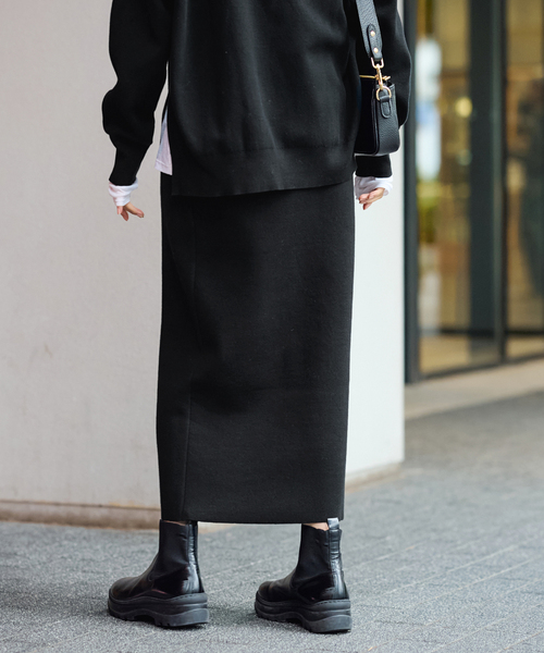 FRAMeWORK（フレームワーク）の「≪追加≫ダブルジャガードストレートスカート（スカート・レディース・ブラック/ホワイト/ベージュ・36/38/40）」の6枚目の写真