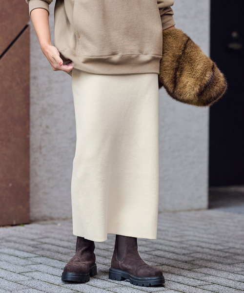 FRAMeWORK（フレームワーク）の「≪追加≫ダブルジャガードストレートスカート（スカート・レディース・ブラック/ホワイト/ベージュ・36/38/40）」の17枚目の写真