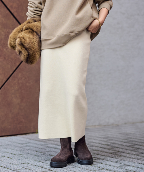 FRAMeWORK（フレームワーク）の「≪追加≫ダブルジャガードストレートスカート（スカート・レディース・ブラック/ホワイト/ベージュ・36/38/40）」の18枚目の写真