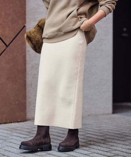 FRAMeWORK（フレームワーク）の「≪追加≫ダブルジャガードストレートスカート（スカート・レディース・ブラック/ホワイト/ベージュ・36/38/40）」の19枚目の写真