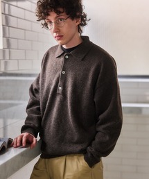 【MAISON CLUB】80’ssWool Over Knit Polo / ウールオーバーニットポロ KKP