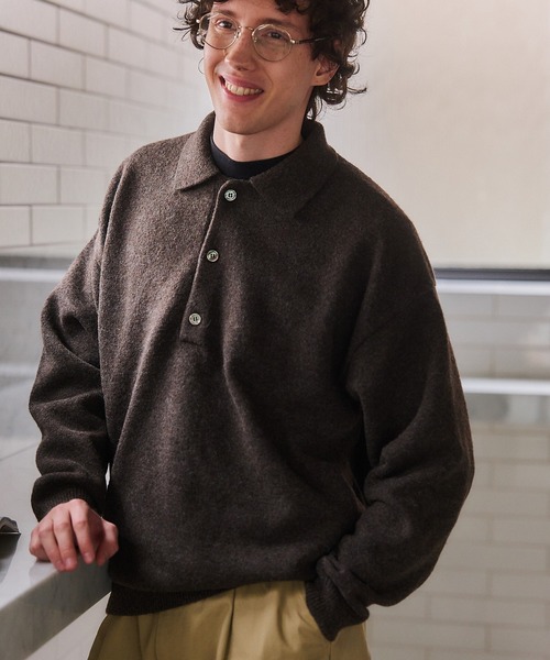 PENDLETON（ペンドルトン）の「【MAISON CLUB】80’ｓｓWool Over Knit Polo　/　ウールオーバーニットポロ KKP（ニット/セーター・メンズ・ブラウン/ブラック/グレー・M/L）」の20枚目の写真