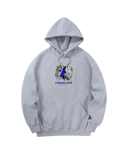 RADINEO(ラディネオ)の「クロムキューブ フードパーカー グレー(パーカー・メンズ・その他・LARGE/MEDIUM/X-LARGE)」の1枚目の写真