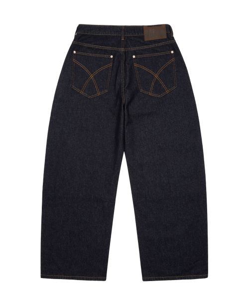 AAKAM（アーカム）の「Double Knee Lettering Denim Pants (Blue)（デニムパンツ・レディース・その他・1/2）」の3枚目の写真