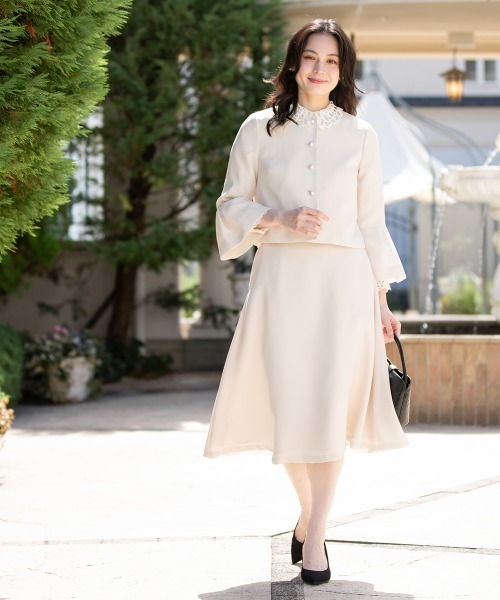 nissen(ニッセン)の「【入学式・卒業式】洗える パール釦使い袖タックデザインジャケット+フレアスカートセットアップ<大きいサイズ有>(スーツセット・レディース・アイボリー/ネイビー・3L/LL/L/M)」の14枚目の写真
