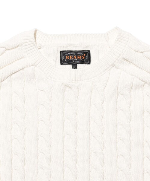 BEAMS PLUS(ビームスプラス)の「Crew Cable(ニット/セーター・メンズ・グレー/ブルー/ブラック/オリーブ/ホワイト/ブラウン/レッド/ベージュ/イエロー/ネイビー・SMALL/MEDIUM/LARGE/X-LARGE)」の20枚目の写真