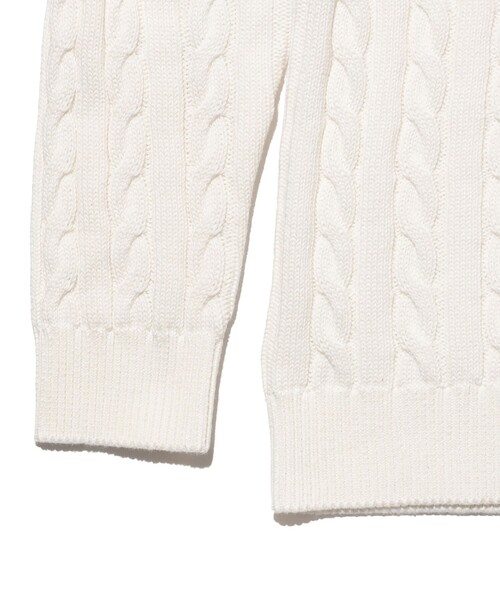 BEAMS PLUS(ビームスプラス)の「Crew Cable(ニット/セーター・メンズ・グレー/ブルー/ブラック/オリーブ/ホワイト/ブラウン/レッド/ベージュ/イエロー/ネイビー・SMALL/MEDIUM/LARGE/X-LARGE)」の21枚目の写真