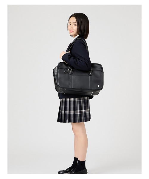 EASTBOY（イーストボーイ）の「イーストボーイ スクバ 合皮 バッグ スクール 中学生 高校生 通学 鞄 女子用 スクールバッグ スクバデコ 学生鞄 女子高生 学生服  （ショルダーバッグ・キッズ・ブラック/ブラウン・F）」の9枚目の写真