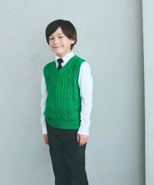 ケーブル編み ニットベスト（ベスト）｜COMME CA ISM（コムサイズム
