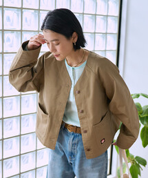 美品 Freada FREAK'S STORE ノーカラージャケット Freada FREAK'S STORE ノーカラージャケット 美品 Freada FREAK'S