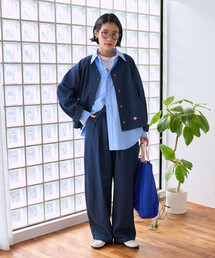 FREAK'S STORE | RED KAP × FREAK'S STORE/レッドキャップ 別注 ノーカラーVネックジャケット<セットアップ対応>(ノーカラージャケット)