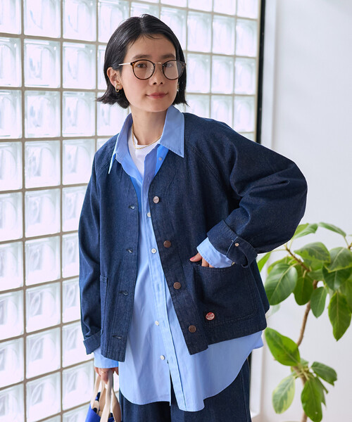 FREAK'S STORE（フリークスストア）の「＜セットアップ対応＞ RED KAP × FREAK'S STORE/レッドキャップ 別注 ノーカラーＶネックジャケット（ノーカラージャケット・レディース・その他2/ネイビー/ナチュラル/ベージュ/オリーブ・ﾌﾘ-）」の10枚目の写真