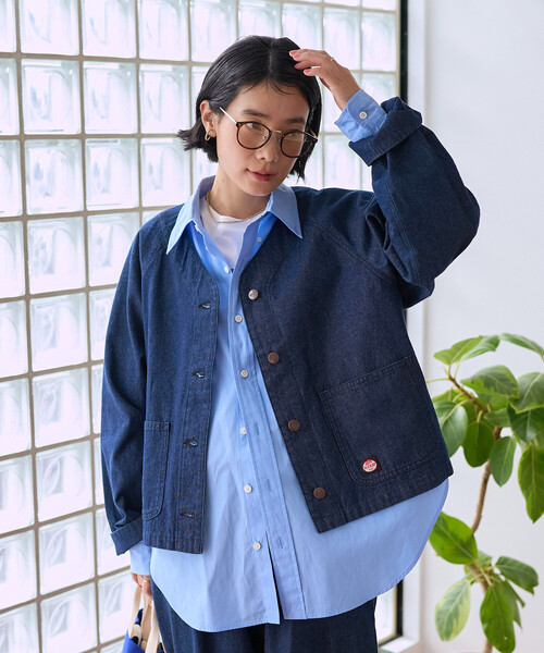 FREAK'S STORE（フリークスストア）の「＜セットアップ対応＞ RED KAP × FREAK'S STORE/レッドキャップ 別注 ノーカラーＶネックジャケット（ノーカラージャケット・レディース・その他2/ネイビー/ナチュラル/ベージュ/オリーブ・ﾌﾘ-）」の11枚目の写真