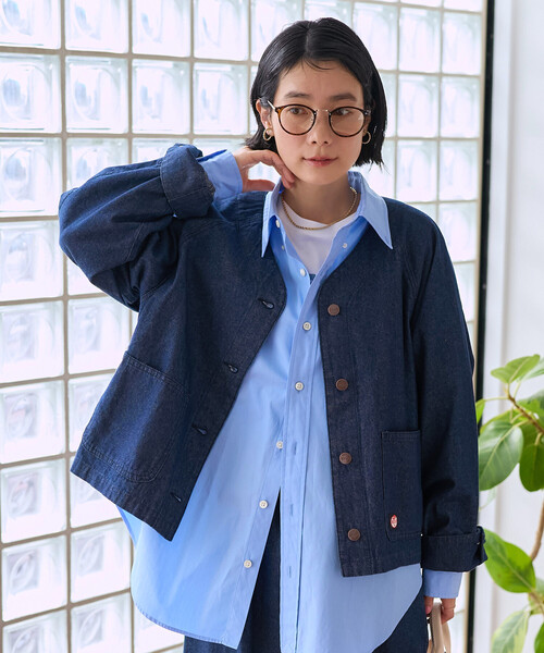 FREAK'S STORE（フリークスストア）の「＜セットアップ対応＞ RED KAP × FREAK'S STORE/レッドキャップ 別注 ノーカラーＶネックジャケット（ノーカラージャケット・レディース・その他2/ネイビー/ナチュラル/ベージュ/オリーブ・ﾌﾘ-）」の12枚目の写真