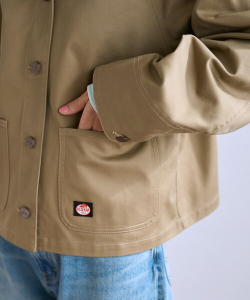 FREAK'S STORE(フリークスストア)の「RED KAP × FREAK'S STORE/レッドキャップ 別注 ノーカラーVネックジャケット<セットアップ対応>(ノーカラージャケット・レディース・その他2/ネイビー/ナチュラル/ベージュ/オリーブ・フリ-)」の20枚目の写真