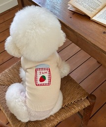 Dalfwin（ダールフィン）の「ペットウェア フルーツジャム刺繍デザインニット（ペットウェア）」