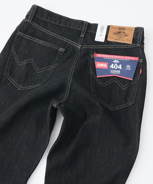 EDWIN(エドウィン)の「【EDWIN/エドウィン】404 ルーズストレート ブラック インターナショナルベーシック(デニムパンツ・メンズ・ブラック・31inch/32inch)」の1枚目の写真