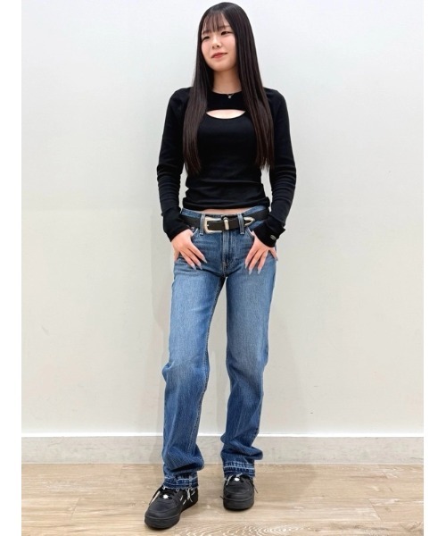 GAP(ギャップ)の「ミッドライズ リラックスフィット ストレートデニム(デニムパンツ・レディース・インディゴブルー・30/28/27/26/25/24/23/29)」の12枚目の写真