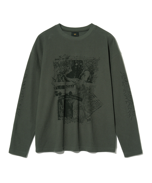 BROWNBREATH(ブラウンブレス)の「SPRD IT OUT LONGSLEEVE - CHARCOAL(Tシャツ/カットソー・レディース・その他・M/L/XL)」の1枚目の写真