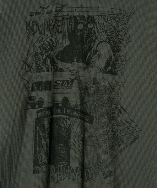 BROWNBREATH(ブラウンブレス)の「SPRD IT OUT LONGSLEEVE - CHARCOAL(Tシャツ/カットソー・レディース・その他・M/L/XL)」の3枚目の写真