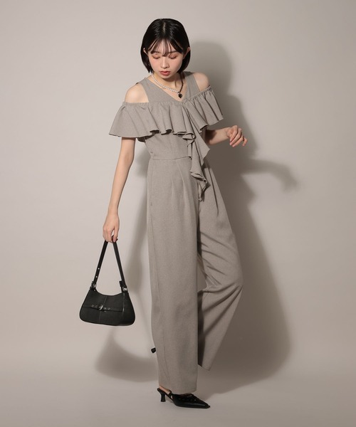 PAGEBOY(ページボーイ)の「バスケットフリルサロペ(サロペット/オーバーオール・レディース・ベージュ/グレー/ブラック・FREE)」の3枚目の写真