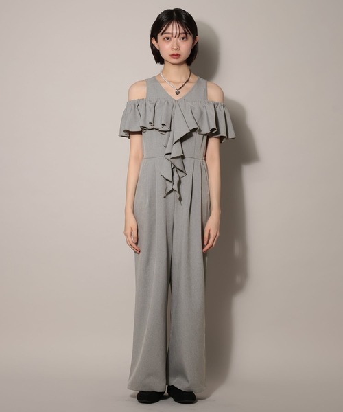 PAGEBOY(ページボーイ)の「バスケットフリルサロペ(サロペット/オーバーオール・レディース・ベージュ/グレー/ブラック・FREE)」の10枚目の写真