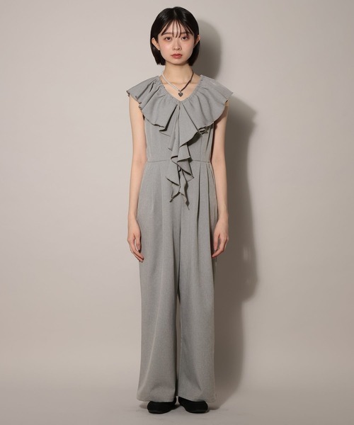 PAGEBOY(ページボーイ)の「バスケットフリルサロペ(サロペット/オーバーオール・レディース・ベージュ/グレー/ブラック・FREE)」の9枚目の写真