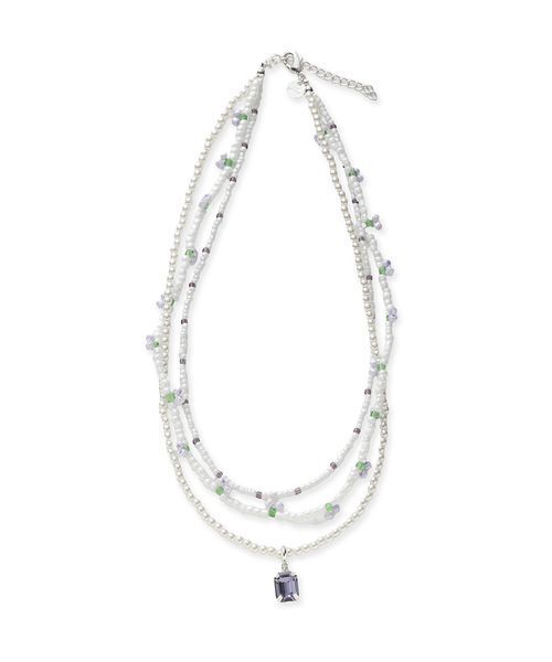 LILY BROWN(リリーブラウン)の「フルーツビーズネックレス(ネックレス・レディース・イエロー/レッド/ラベンダー・F)」の2枚目の写真