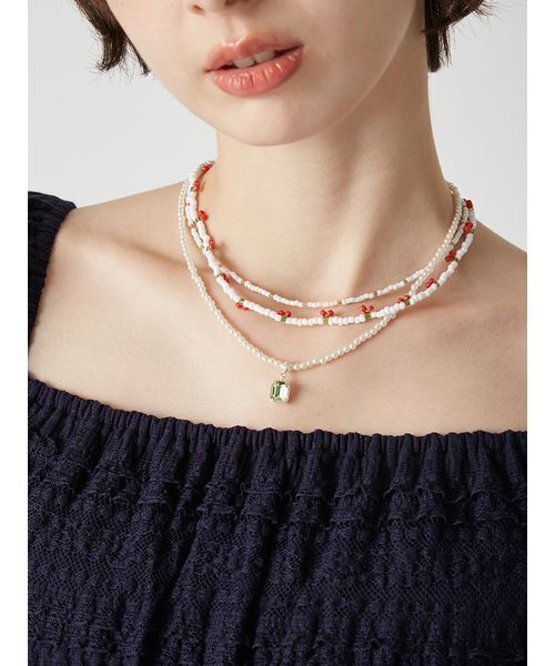 LILY BROWN(リリーブラウン)の「フルーツビーズネックレス(ネックレス・レディース・イエロー/レッド/ラベンダー・F)」の12枚目の写真
