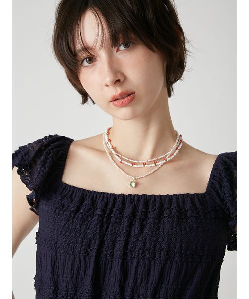 LILY BROWN(リリーブラウン)の「フルーツビーズネックレス(ネックレス・レディース・イエロー/レッド/ラベンダー・F)」の13枚目の写真