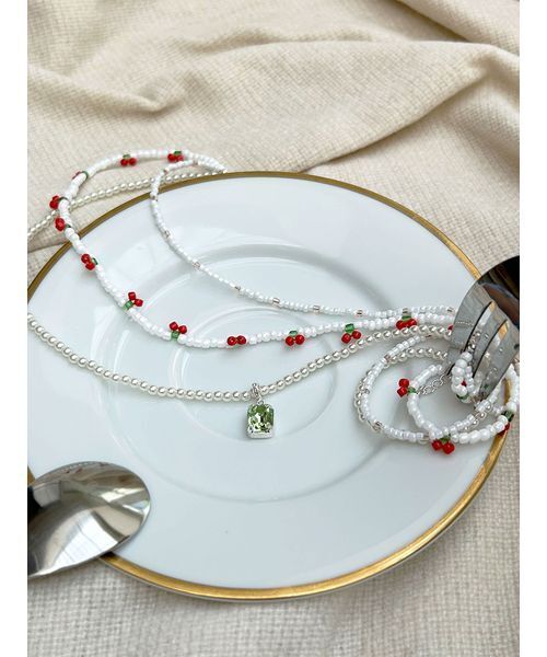 LILY BROWN(リリーブラウン)の「フルーツビーズネックレス(ネックレス・レディース・イエロー/レッド/ラベンダー・F)」の19枚目の写真