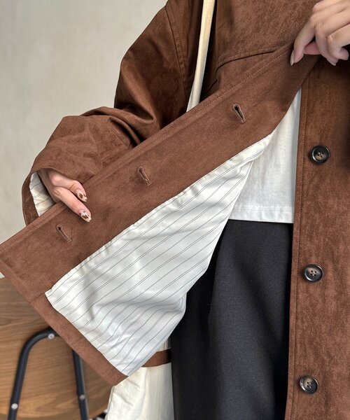 CPCM（シーピーシーエム）の「フェイクスエードジャケット（ブルゾン・レディース・キャメル/ブラウン/ブラック・FREE）」の10枚目の写真