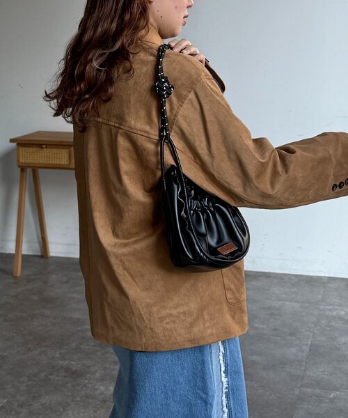 CPCM（シーピーシーエム）の「フェイクスエードジャケット（ブルゾン・レディース・キャメル/ブラウン/ブラック・FREE）」の18枚目の写真
