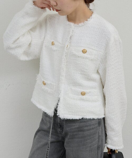 手洗い可】ツイードショートジャケット（ベスト）｜GALLARDAGALANTE