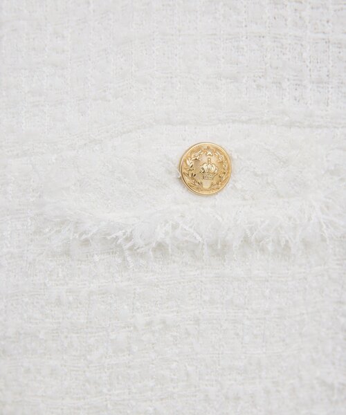 GALLARDAGALANTE（ガリャルダガランテ）の「【手洗い可】ツイードショートジャケット（ベスト・レディース・ブラック/ホワイト・FREE）」の19枚目の写真