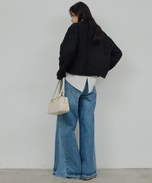 セール】【手洗い可】ツイードショートジャケット（ベスト