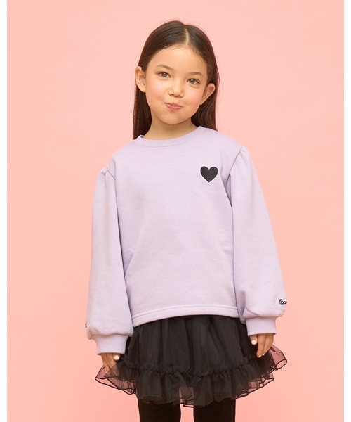 Lycee mine(リセマイン)の「【速乾裏毛】ワンポイント刺繍スウェット(スウェット・キッズ・ブルーグレー/ホワイト系その他/ブラック/ラベンダー/ライトピンク・110cm/130cm/150cm/120cm/100cm/140cm)」の4枚目の写真