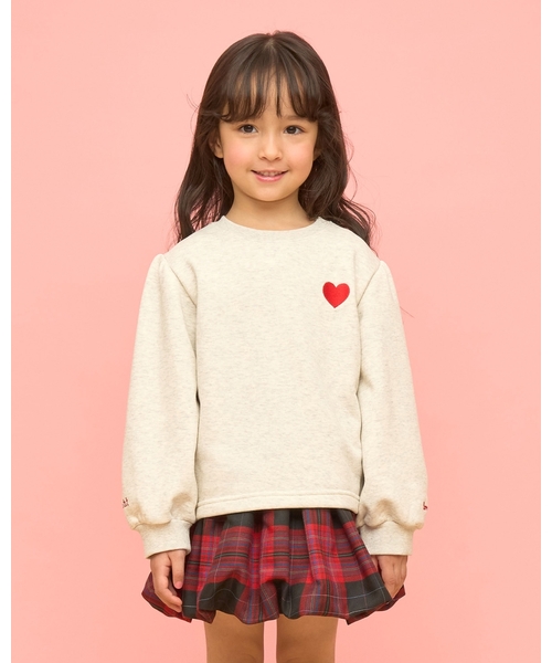 Lycee mine(リセマイン)の「【速乾裏毛】ワンポイント刺繍スウェット(スウェット・キッズ・ブルーグレー/ホワイト系その他/ブラック/ラベンダー/ライトピンク・110cm/130cm/150cm/120cm/100cm/140cm)」の2枚目の写真