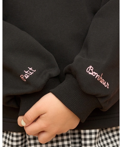Lycee mine(リセマイン)の「【速乾裏毛】ワンポイント刺繍スウェット(スウェット・キッズ・ブルーグレー/ホワイト系その他/ブラック/ラベンダー/ライトピンク・110cm/130cm/150cm/120cm/100cm/140cm)」の12枚目の写真