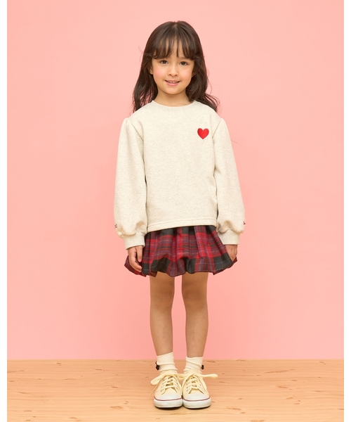 Lycee mine(リセマイン)の「【速乾裏毛】ワンポイント刺繍スウェット(スウェット・キッズ・ブルーグレー/ホワイト系その他/ブラック/ラベンダー/ライトピンク・110cm/130cm/150cm/120cm/100cm/140cm)」の13枚目の写真