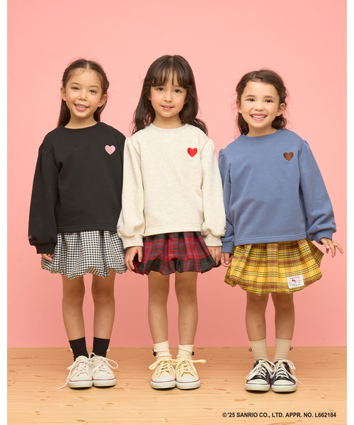 Lycee mine(リセマイン)の「【速乾裏毛】ワンポイント刺繍スウェット(スウェット・キッズ・ブルーグレー/ホワイト系その他/ブラック/ラベンダー/ライトピンク・110cm/130cm/150cm/120cm/100cm/140cm)」の8枚目の写真