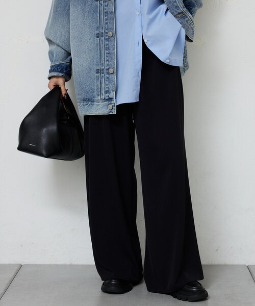 GALLARDAGALANTE(ガリャルダガランテ)の「【即戦力パンツ】【3サイズ展開】ワイドイージーパンツ(その他パンツ・レディース・ライトベージュ/ブラック/ダークブラウン・0/2/1)」の2枚目の写真