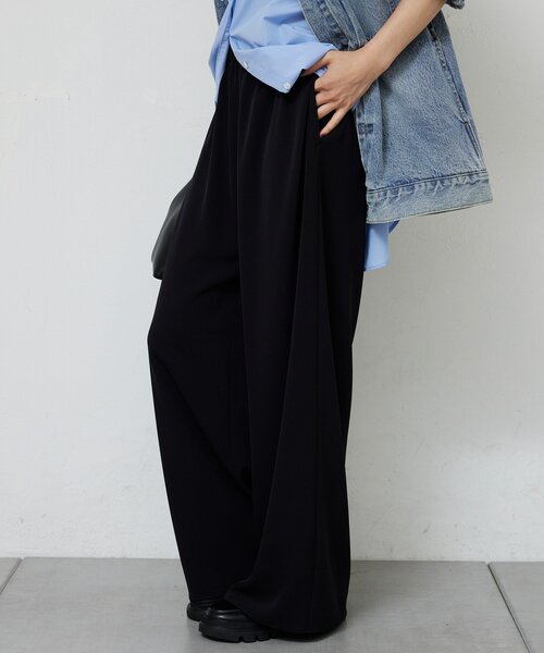 GALLARDAGALANTE(ガリャルダガランテ)の「【即戦力パンツ】【3サイズ展開】ワイドイージーパンツ(その他パンツ・レディース・ライトベージュ/ブラック/ダークブラウン・0/2/1)」の5枚目の写真