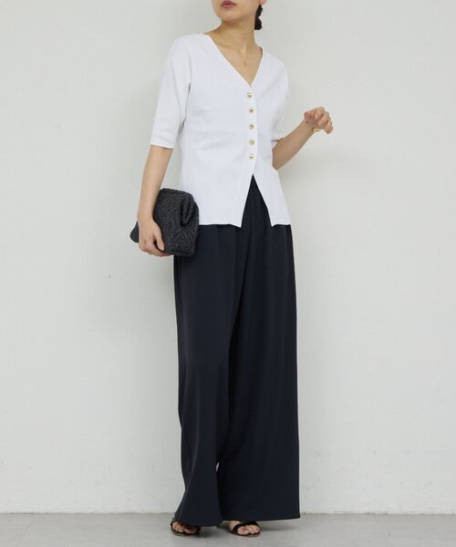 GALLARDAGALANTE(ガリャルダガランテ)の「【即戦力パンツ】【3サイズ展開】ワイドイージーパンツ(その他パンツ・レディース・ライトベージュ/ブラック/ダークブラウン・0/2/1)」の13枚目の写真