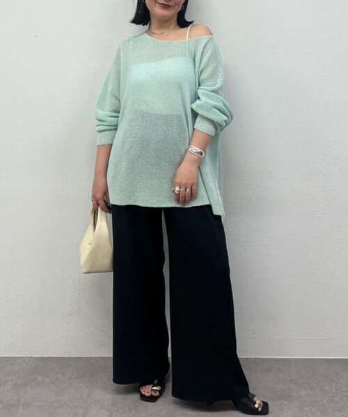 GALLARDAGALANTE(ガリャルダガランテ)の「【即戦力パンツ】【3サイズ展開】ワイドイージーパンツ(その他パンツ・レディース・ライトベージュ/ブラック/ダークブラウン・0/2/1)」の16枚目の写真