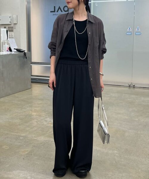 GALLARDAGALANTE(ガリャルダガランテ)の「【即戦力パンツ】【3サイズ展開】ワイドイージーパンツ(その他パンツ・レディース・ライトベージュ/ブラック/ダークブラウン・0/2/1)」の17枚目の写真