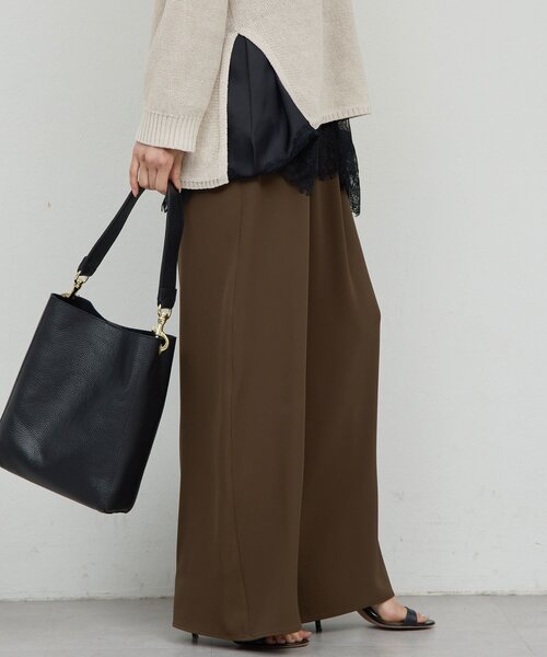 GALLARDAGALANTE(ガリャルダガランテ)の「【即戦力パンツ】【3サイズ展開】ワイドイージーパンツ(その他パンツ・レディース・ライトベージュ/ブラック/ダークブラウン・0/2/1)」の20枚目の写真