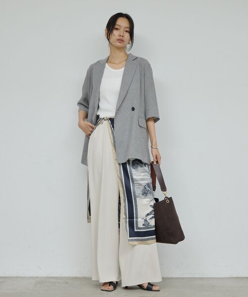 GALLARDAGALANTE(ガリャルダガランテ)の「【即戦力パンツ】【3サイズ展開】ワイドイージーパンツ(その他パンツ・レディース・ライトベージュ/ブラック/ダークブラウン・0/2/1)」の20枚目の写真